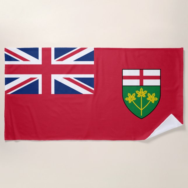 Ontario Flag Beach Towel (Front)