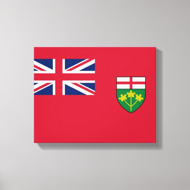 Ontario Flag Canvas Print (Front)
