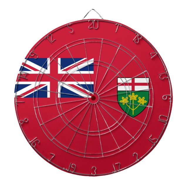 Ontario Flag Dart Board (Front)