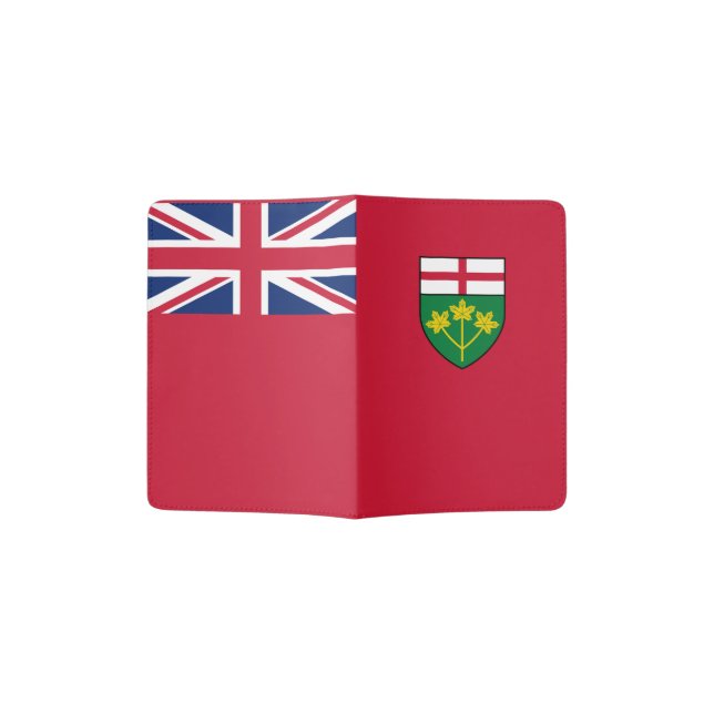 Ontario Flag Passport Holder (Opened)