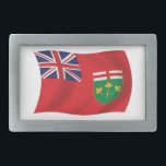 Ontario Flag Poster Print Belt Buckle<br><div class="desc">Ontario Flag Poster Print This 3D Flag of Ontario Poster is also available on Men's & Women's T-Shirts, Shirts, Tees, Buttons, Stickers, Keychains, Mugs, Mousepads, Hats, Tote Bags, Gifts & more. Don't forget that you can change the size, color or style on most products or make the flag design bigger...</div>
