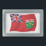 Ontario Flag Poster Print Belt Buckle<br><div class="desc">Ontario Flag Poster Print This 3D Flag of Ontario Poster is also available on Men's & Women's T-Shirts, Shirts, Tees, Buttons, Stickers, Keychains, Mugs, Mousepads, Hats, Tote Bags, Gifts & more. Don't forget that you can change the size, color or style on most products or make the flag design bigger...</div>