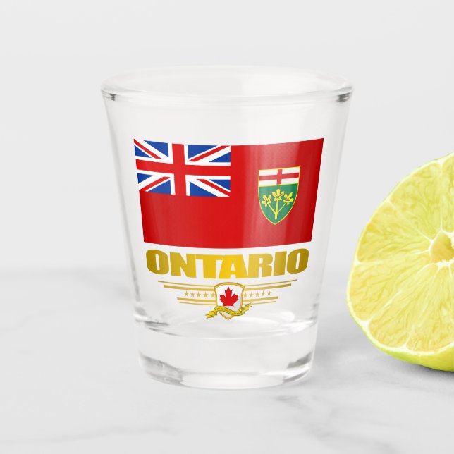 Ontario Flag Shot Glass (Front)