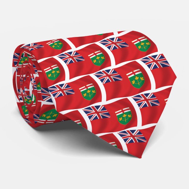 Ontario Flag Tie (Rolled)