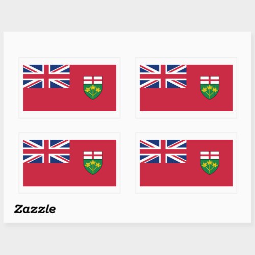 Ontario Flags Graphic Rectangular Sticker