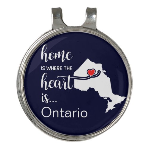 Ontario Home is where the heart is Golf Hat Clip