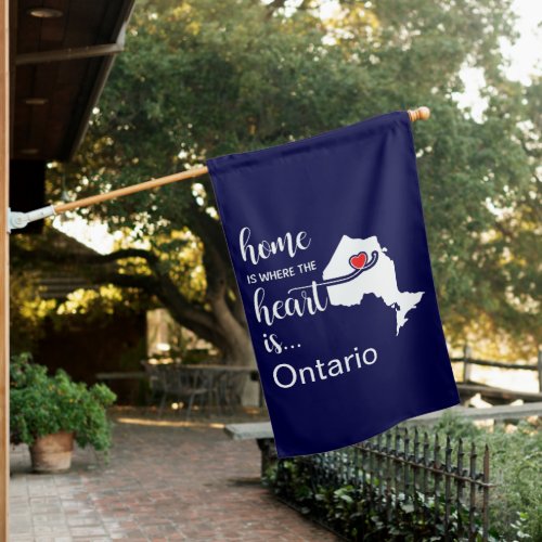Ontario Home is where the heart is House Flag