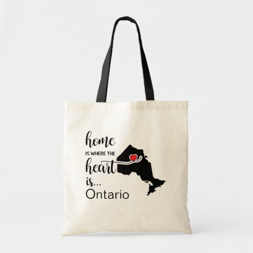 Ontario Home is where the heart is Tote Bag