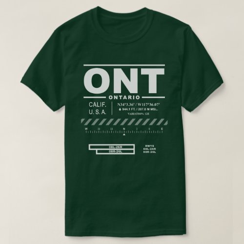 Ontario International Airport ONT T_Shirt