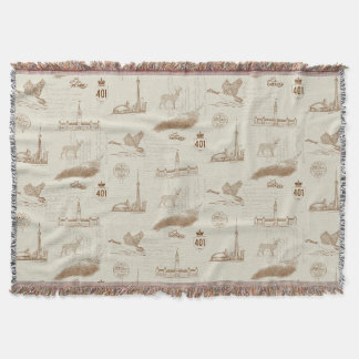 Ontario Landmarks & Lake Ontario Throw Blanket