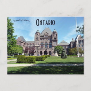Ontario Legislative Building Ontario Canada Postcard