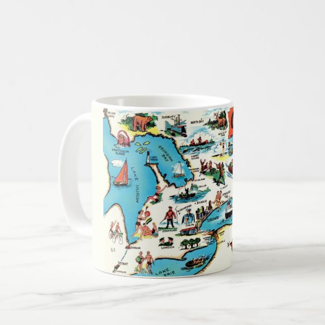 Ontario Map Mug (Front Left)