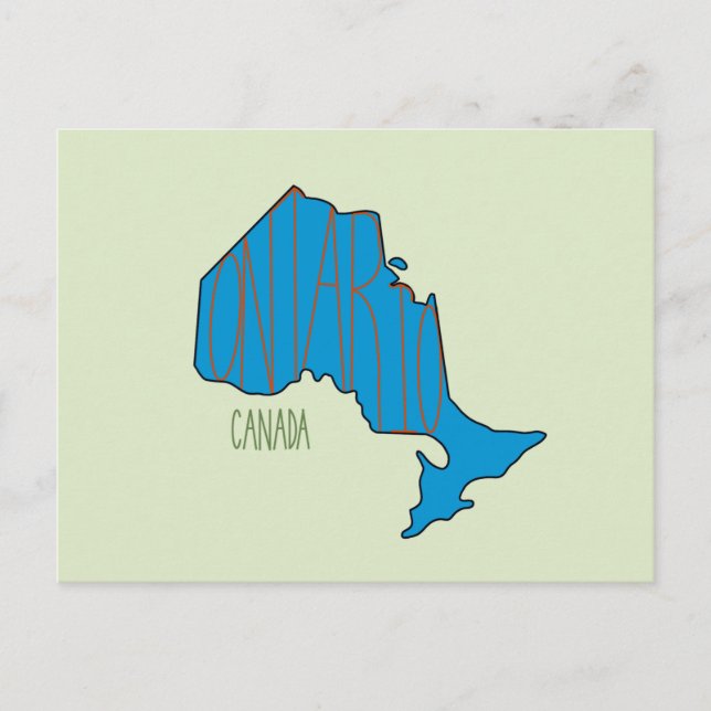 Ontario Map Postcard (Front)