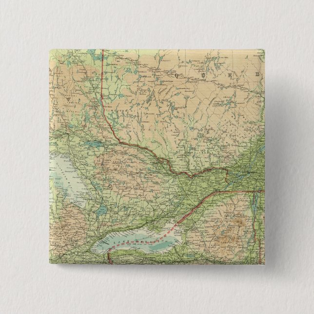 Ontario & Quebec Pinback Button (Front)