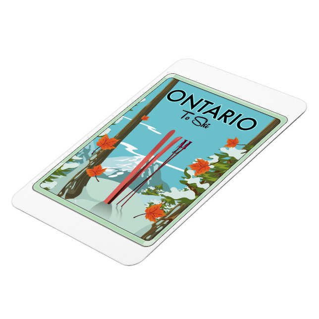 Ontario To Ski Magnet (Left Side)