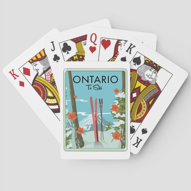 Ontario To Ski Poker Cards (Back)