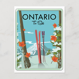 Ontario To Ski Postcard