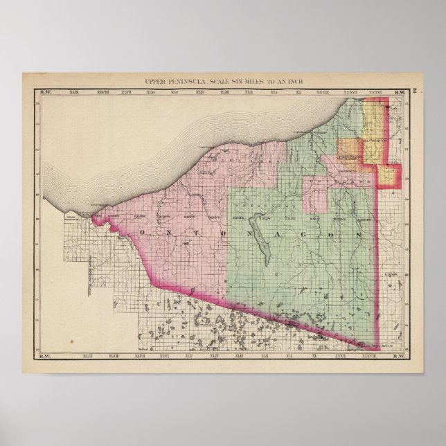 Ontonagon County Michigan Poster (Front)