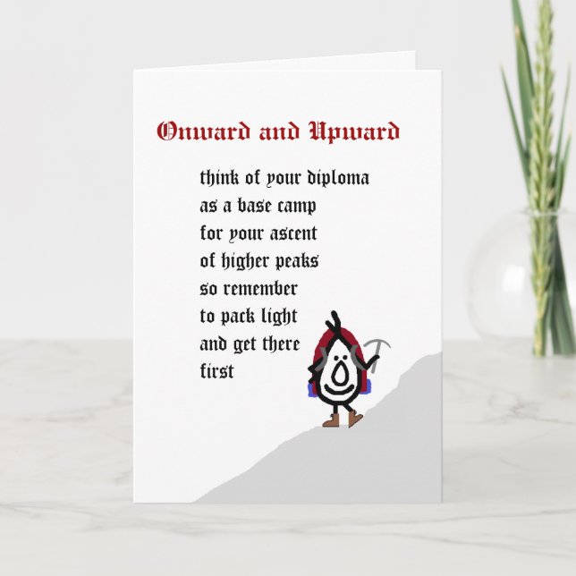 Onward and Upward Card (Front)