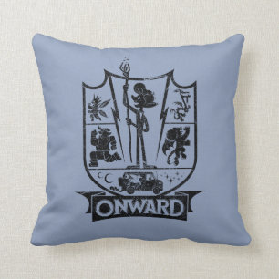 Onward Crest Throw Pillow