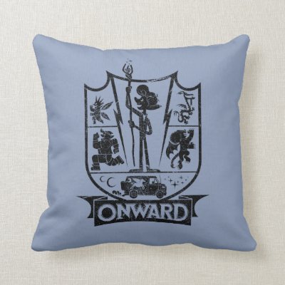 Onward Crest Throw Pillow