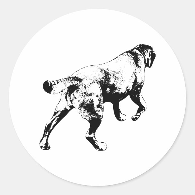 Onward, October Dog Classic Round Sticker (Front)