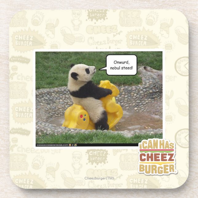 Onwurd, nobul steed! beverage coaster (Front)