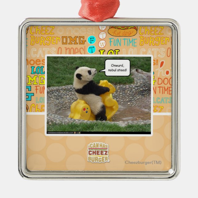 Onwurd, nobul steed! metal ornament (Front)