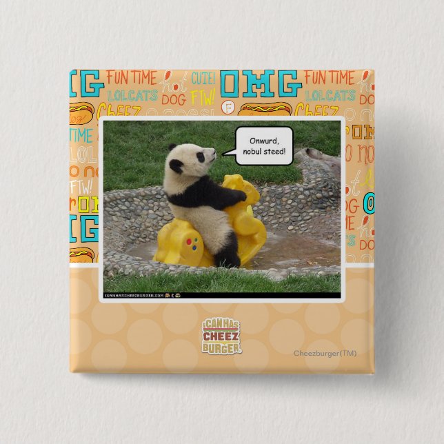 Onwurd, nobul steed! pinback button (Front)