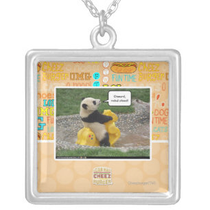Onwurd, nobul steed! silver plated necklace