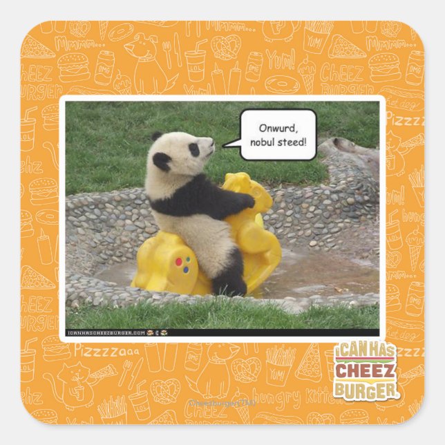 Onwurd, nobul steed! square sticker (Front)