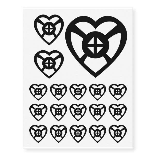 Onyankopon Adom | Symbol for Hope and Faith Temporary Tattoos (Front)