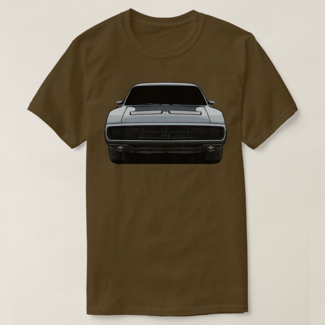 Onyx Black 1970 Charger RT Front T-Shirt (Design Front)