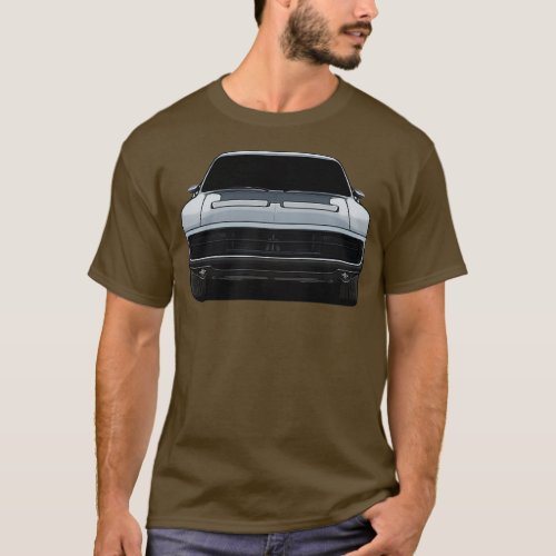 Onyx Black 1970 Charger RT Front T_Shirt