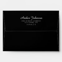 Onyx Black 5 x 7 Pre-Addressed Envelopes