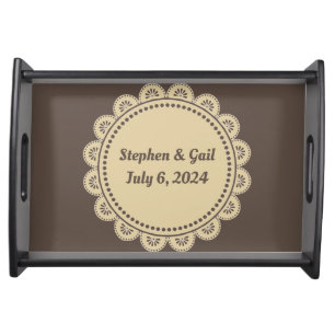 Onyx Black Velvet Chalkboard Grunge Vintage Serving Tray