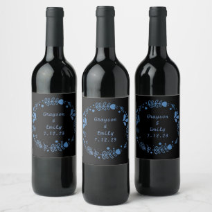 Onyx Black Velvet   Chalkboard Grunge Vintage Wine Label