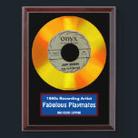 Onyx Custom Gold Record Award Plaque<br><div class="desc">The Onyx customizable Gold Record cherry wood color MDF frame with a high gloss finish These customizable Award Plaques are a meaningful, decorative way to reward the musician you know or your band or vocal group members. Designed specifically for full-color sublimation, these beautiful plaques, available in several different sizes can...</div>