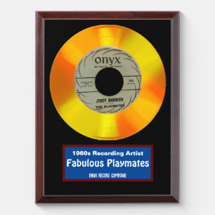 Onyx Custom Gold Record Award Plaque