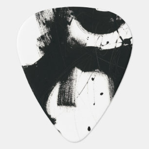 Onyx Gesture - Black Paint Strokes Guitar Pick