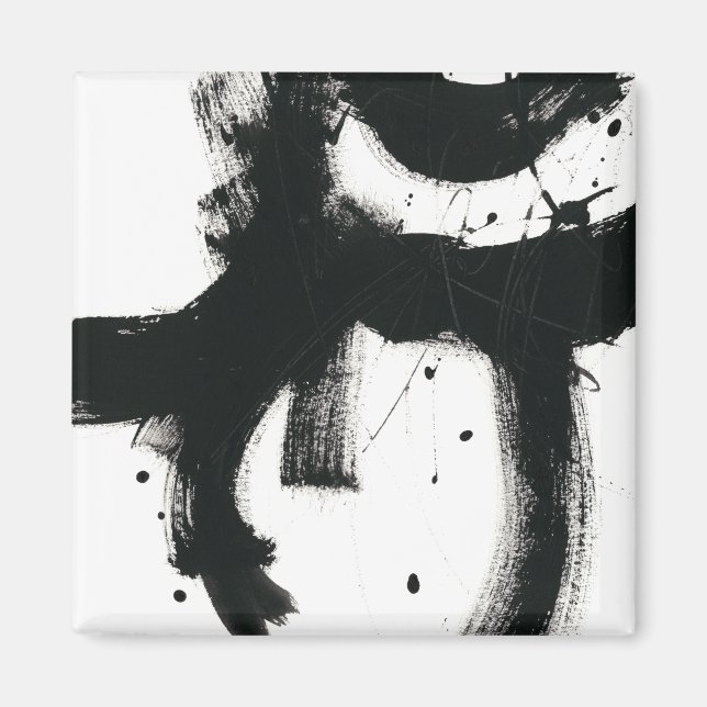 Onyx Gesture - Black Paint Strokes Magnet (Front)