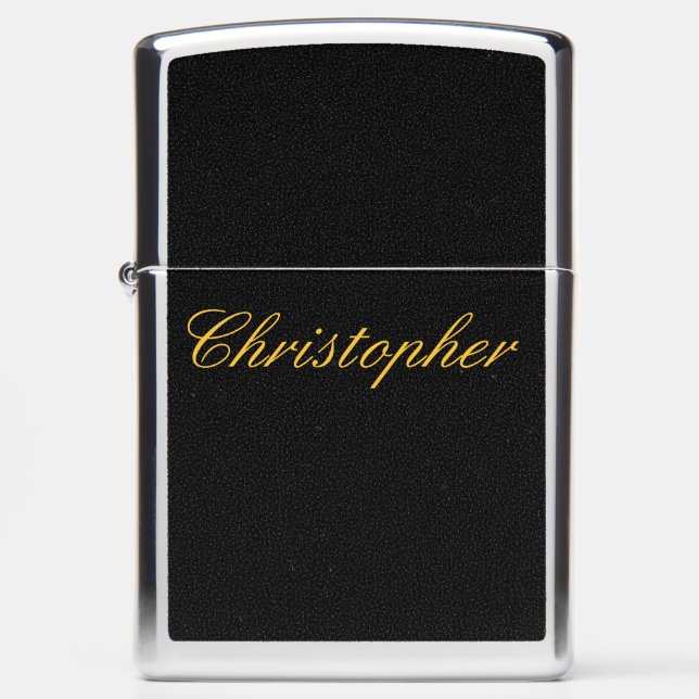 Onyx Gold Signature – Dark Luxury with a Sharp Zippo Lighter (Front)
