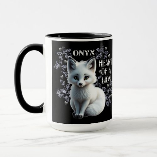Onyx - Heart Of A Lion Black Mug