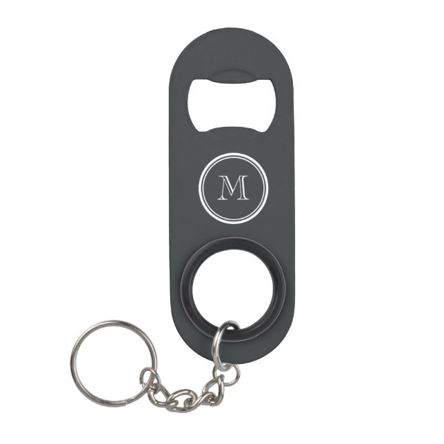 Onyx High End Colored Personalized Keychain Bottle Opener (Front)