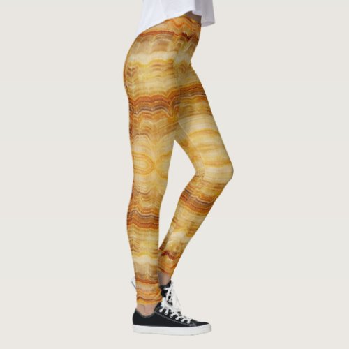 Onyx Marble Patterned Texture or Background Natur Leggings