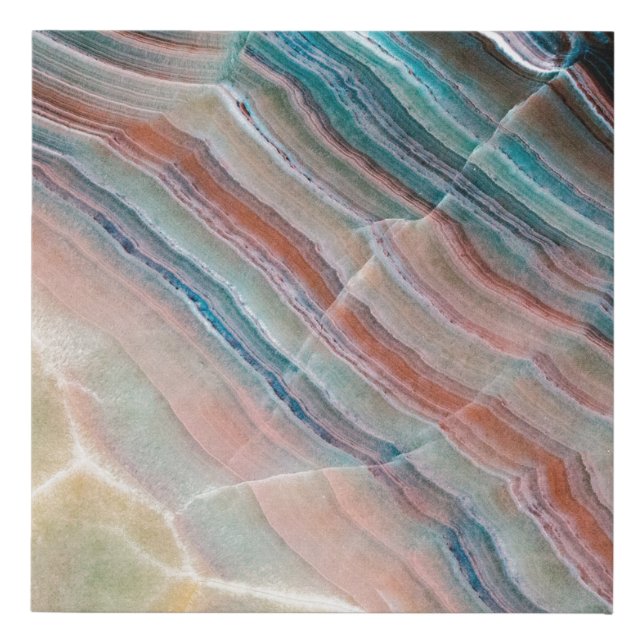onyx marble texture background of natural stonesto faux canvas print (Front)