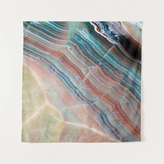 onyx marble texture background of natural stonesto tapestry (Front)