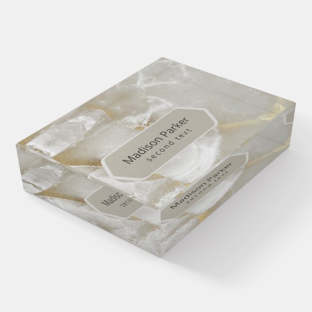 Onyx Marble Texture Background Paperweight (Angled)