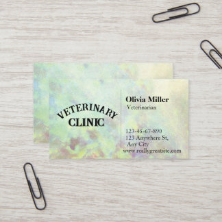 Onyx Mineral Custom Minimalist Professional Opal Business Card