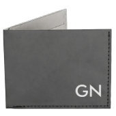 Onyx Monogrammed Billfold Wallet (Front)